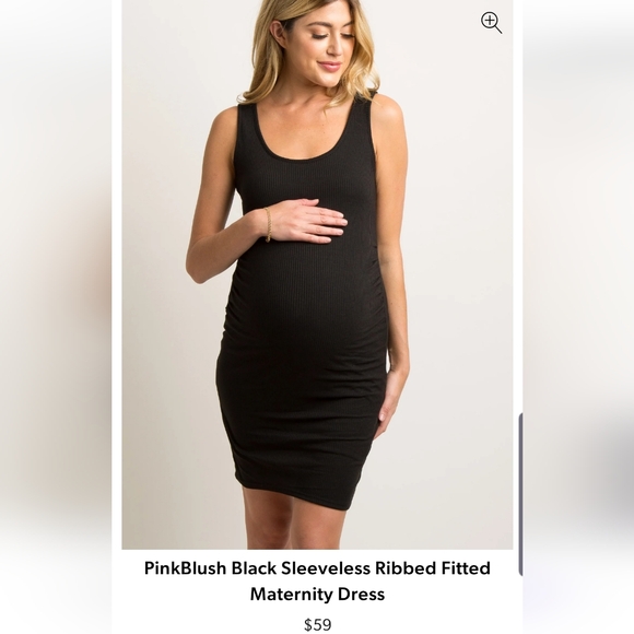 Pinkblush Maternity Ribbed Fitted Dress - Picture 5 of 12